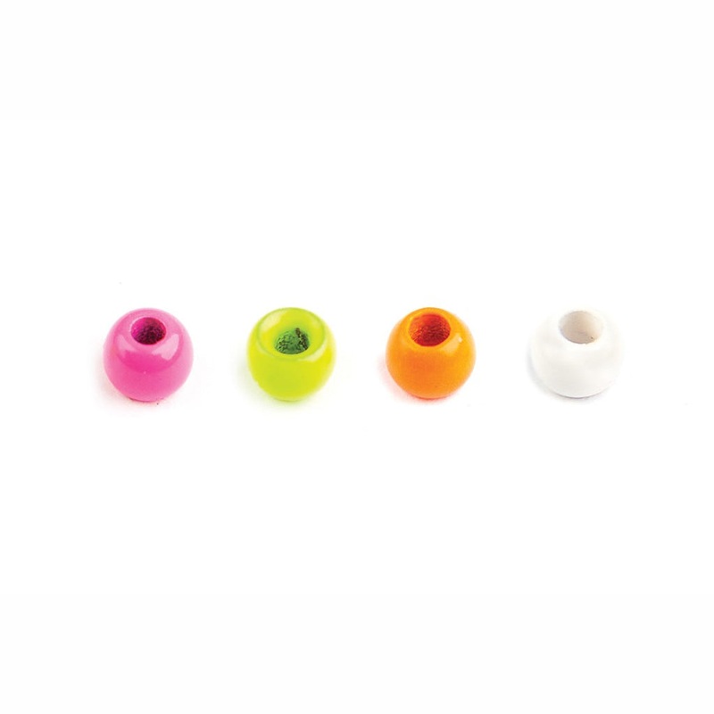 FM Painted Tungsten Beads|Flourescent Chartreuse|Flourescent Orange|Flourescent Pink|Flourescent White|1.5mm / 1/16″|2.0mm / 5/64″|2.4mm / 3/32″|2.8mm / 7/64″|3.2mm / 1/8″|3.8mm / 5/32″