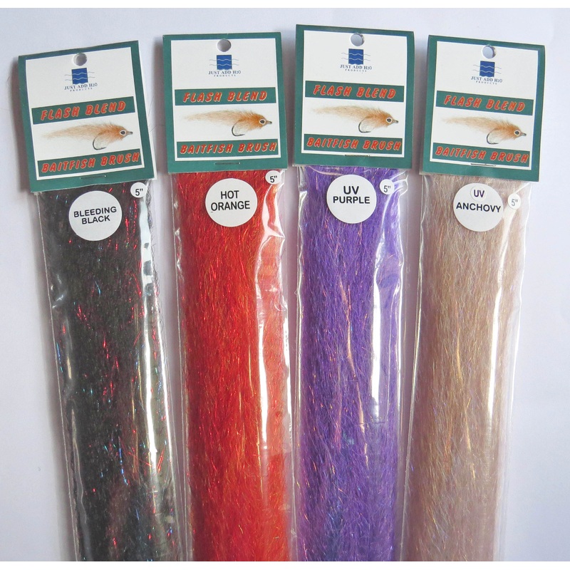 Flash Blend Baitfish Brush 5|White|Grey|Yellow|Orange|Shrimp|Rainbow|Mullet brown|Violet night|Midnight blitz|Chartreuse|Olive|Redfish|Electric yellow|Pink|Brown|Peacock|Bleeding black|Bleeding yellow|Bleeding grey|Hot orange|Black