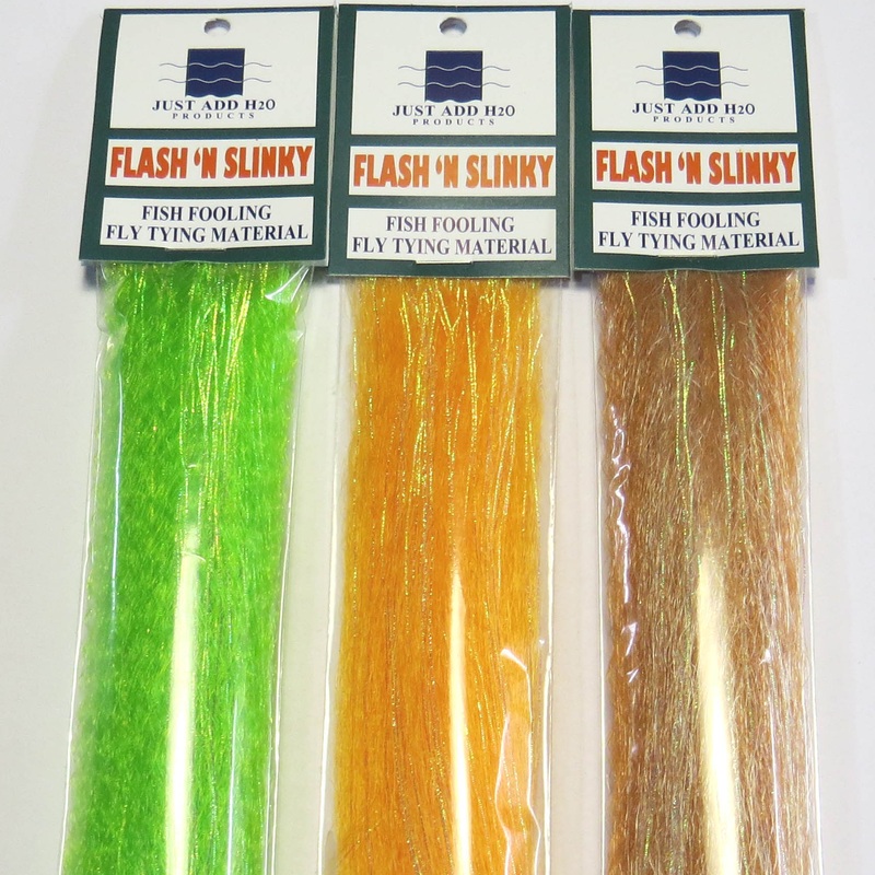 Flash ‘N Slinky|Dark purple|Dark orange|Dark green|Light pink|Royal blue|Black|Light purple|White|Orange|Yellow|Red|Sea blue|Pink|Olive|Brown|Chartreuse|Shrimp|Misty blue|Misty green|Camo|Shaded chartreuse|Mottled chartreuse|Aquamarine|Off white|Natural|W