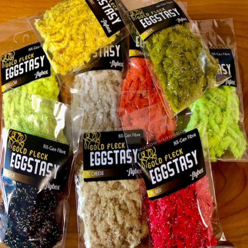 Flybox Gold Fleck Eggstasy|Fl Chartreuse|Black|Fl. Orange|Fl. Cheese|Fl. Red|Fl. Sunburst|Fl. Yellow|Fl. White|Olive