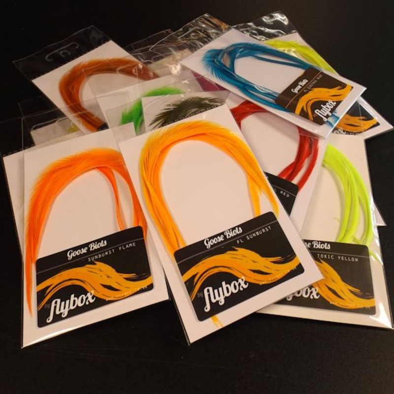 Flybox Goose Biots|Fl. Pink|Fl Chartreuse|Fl. Red|Sunburst|Fl. Yellow
