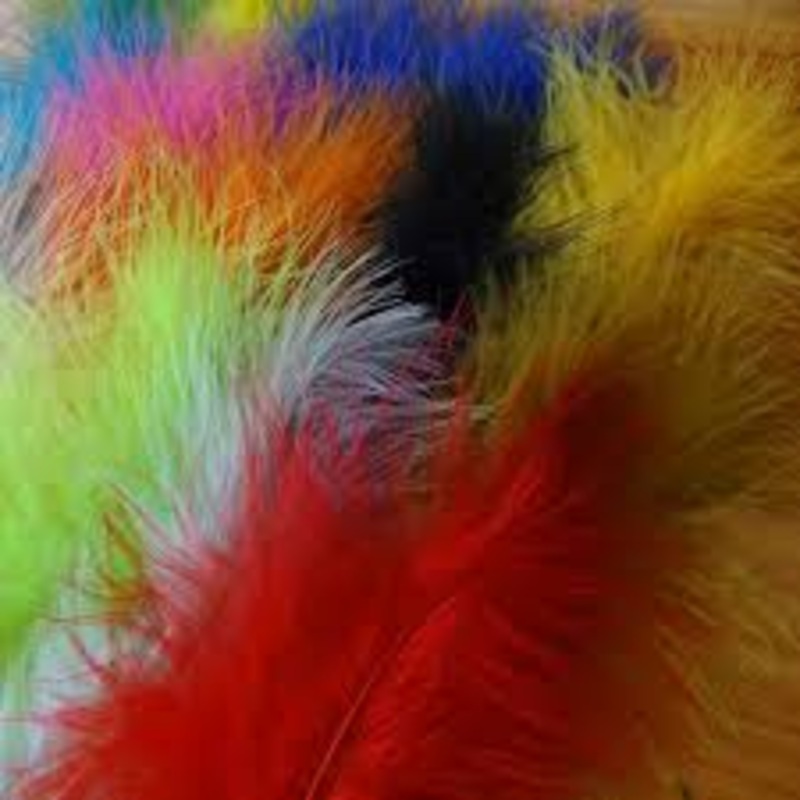 Flybox Turkey Marabou|Neon Yellow|Fl.Hot Coral|Baby Pink|Chartreuse|Candyfloss Coral|Damsel Olive|Golden Olive|Steel Blue|White|Sunburst|Black