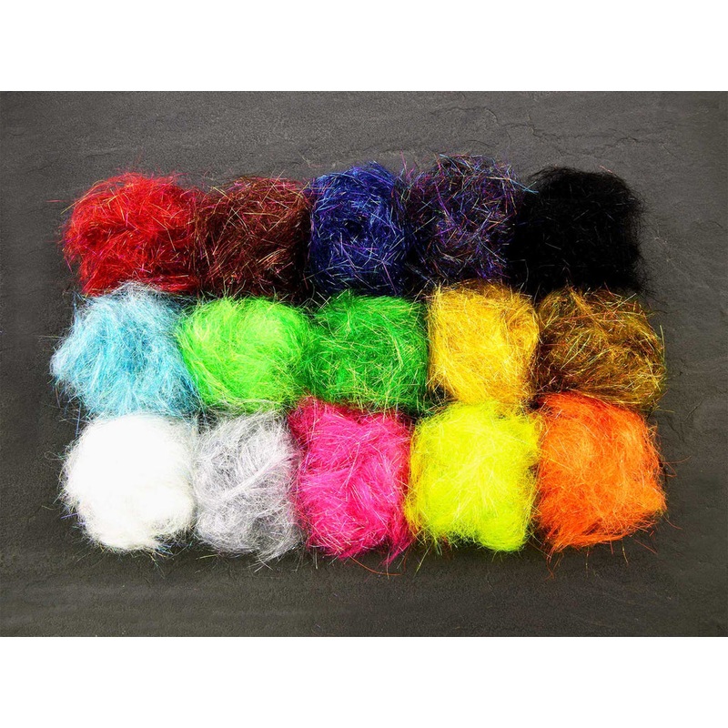 SSS Dubbing|Alta Gold|Charcoal Black|Clear Water Blue|Diamond Pearl|Evil Magenta|Gaudy Green|Hot Highlander Green|Hot Magma Yellow|Hot Orange in Flames|Mikkeli Blue|Nasty Rusty|Octopuzzy Red|Pahtokorva Bronze|Rainbow from Hell|Sealice Silver