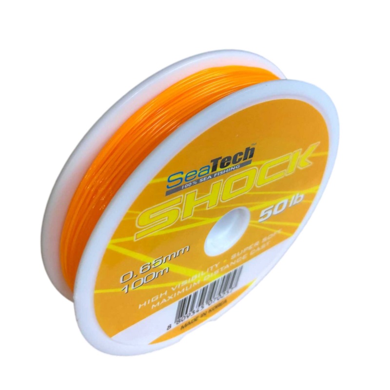 Sea Tech Shock Leader|50lb|60lb|70lb|Clear|Orange