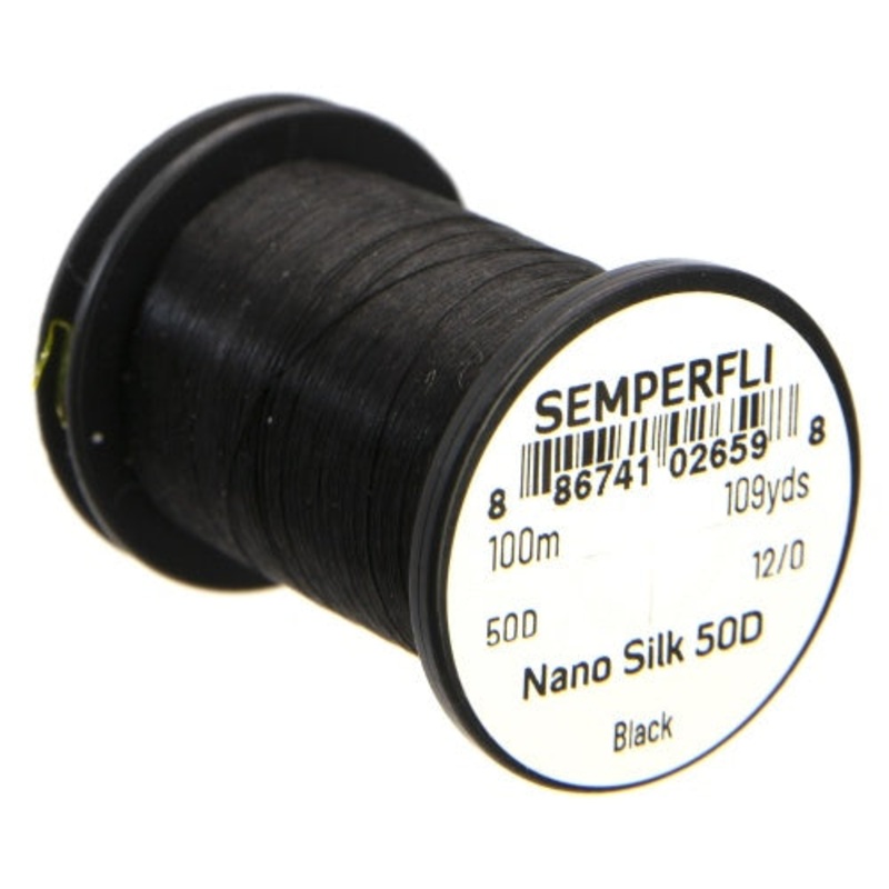 Semperfli Nano Silk Thread|12/0|18/0|24/0|Black|Grey|Brown|Olive|Orange|White|Yellow|Beige|Copper|Red