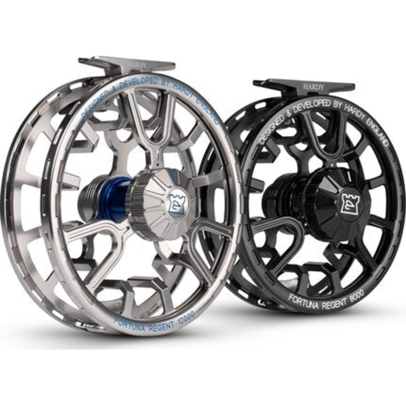 Hardy Fortuna Regent Fly Reel|6000 |5/6/7|8000 |7/8/9|10000 |9/10/11|12000 |11+|Silver|Black