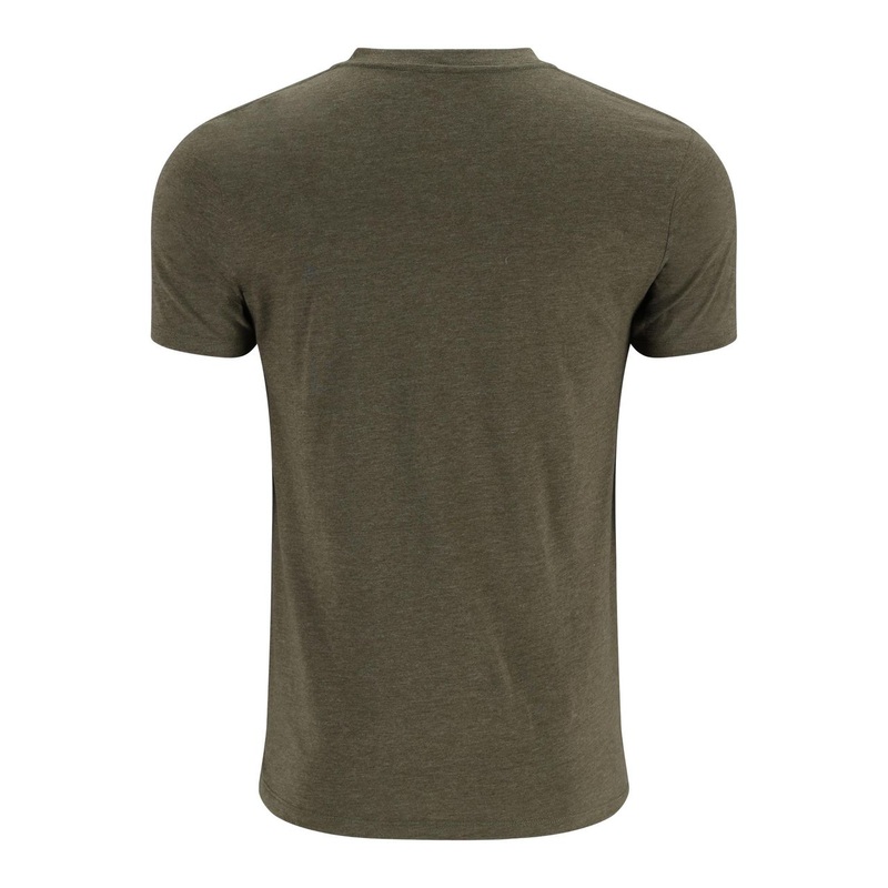 Simms Trout Outline T-Shirt|Loden Heather|Dark Gunmetal Heather|S|M|L|XL|XXL|XXXL