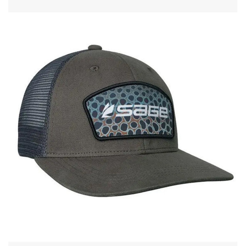 Sage Patch Trucker Cap|Brown Trout Green|Rainbow Trout Charcoal
