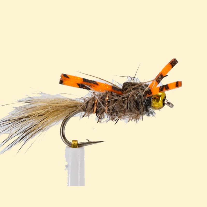 Gold Ribbed Hares Ear Rubber Legs – 3 pack
