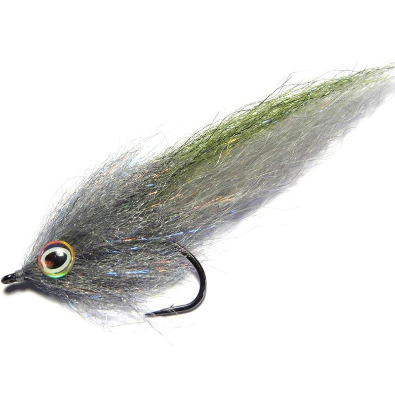 Tigerfish Brush Fly||2/0||01|Olive/White|Grey/Olive|Orange/Yellow|Tan/White|Camo/White