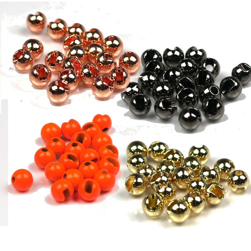 Slotted Tungsten Beads|1.5mm|2.0mm|2.3mm|2.8mm|3.3mm|3.8mm|Copper|Fl. Orange|Gold|Black
