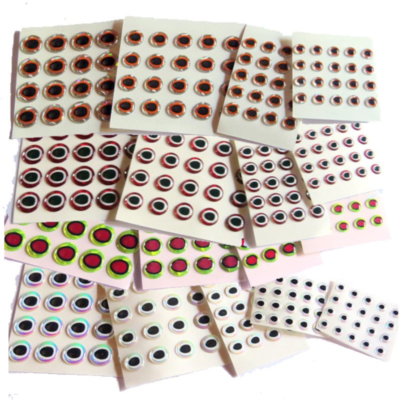 Frantic Moulded Eye|4mm|6mm|8mm|10mm|Charteuse/Black/Red|Red/White/Black|Pearl/White/Black
