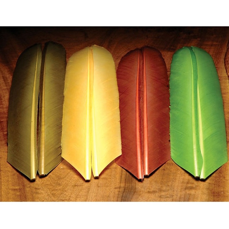 Hareline Turkey Biot Quills|Lt. Olive|Gray Olive|Black|Olive|Rusty Spin|Trico|Brown|Caddis Green|Blue Wing Olve|Dark Olive|Dark Tan|Red