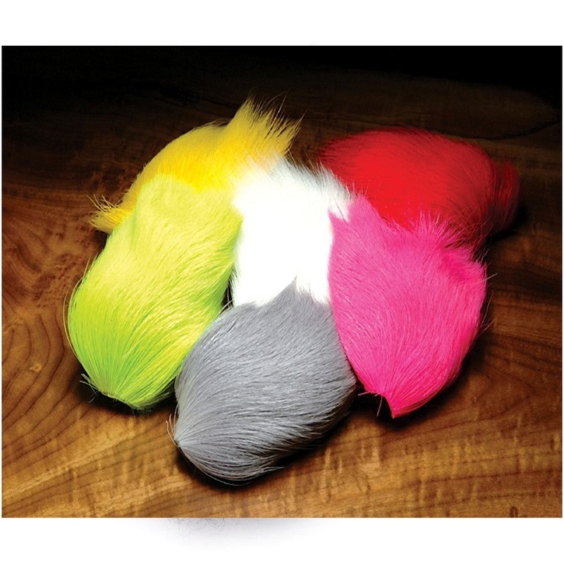 Hareline Deer Belly Hair|Olive|Black|White|Brown|Chartreuse|Kelly Green|Purple|Orange|Red|Yellow