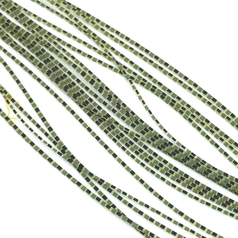 Hareline Grizzly Micro Legs|Bone|Olive|Micro