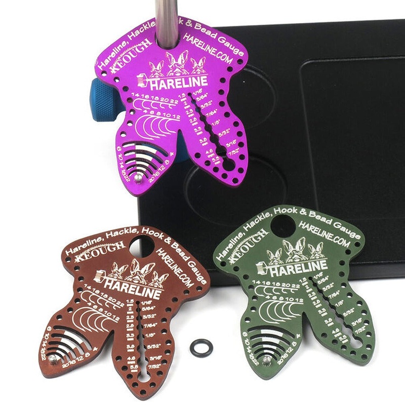 Hareline Hackle, Hook and Bead Gauge