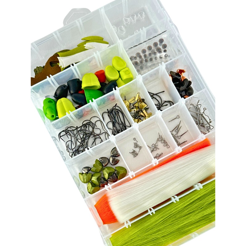 Bench Booster – Bass Fly Materials Assortment