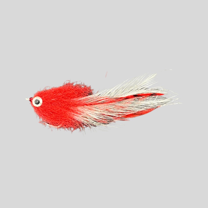 Fish-Skull Mini Brush Flies|Red & Black|Tan|Chartreuse