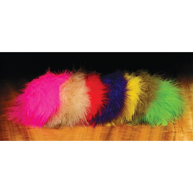 Hareline Extra Select Marabou|Black|White|Fl. Fuchsia|Hot Pink|Shrimp Pink|Purple|Burnt Orange|Olive Brown|Rusty Brown|Tan|Yellow|Brown|Hot Orange|Orange|Red|Shell Pink|Bright Purple|Chartreuse|Gray Minnow|Fiery Brown|Ginger|Golden Olive|Lavender|Pink|Sla