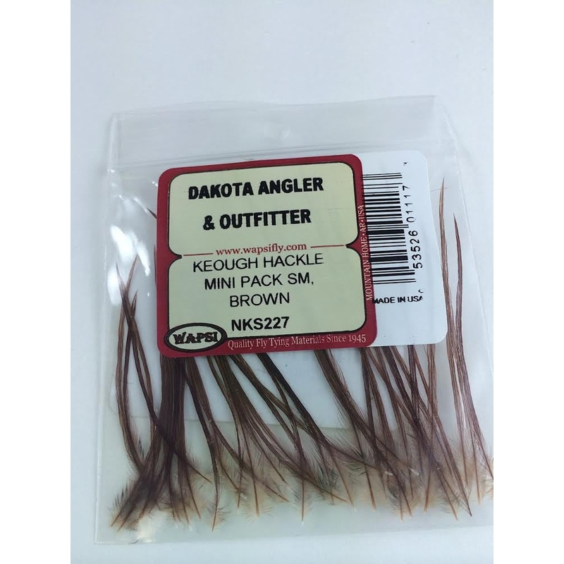 Keough Hackle Mini Pack|Brown/Grizzly|Dun|Brown|Natural Grizzly|Bleached Grizzly|Black|White/Cream|Olive/Grizzly|Small|Medium