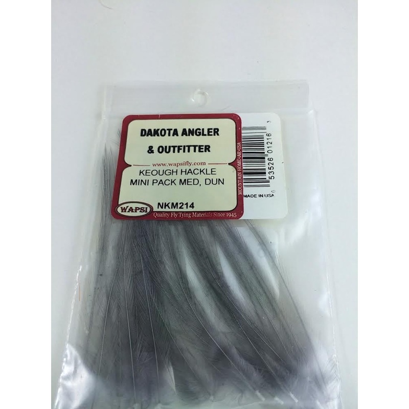 Keough Hackle Mini Pack|Brown/Grizzly|Dun|Brown|Natural Grizzly|Bleached Grizzly|Black|White/Cream|Olive/Grizzly|Small|Medium