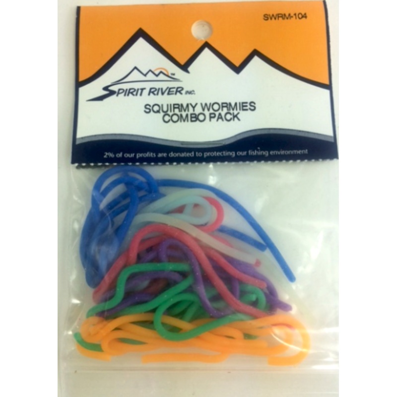 Spirit River Squirmy Wormies|San Juan Red|Bloodworm Red|Earthworm Tan|Hot Pink|Purple|Fl. Orange|Green Inchworm|San Juan Blue|Neon
