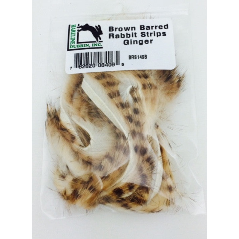 Hareline Dubbin Brown Barred Rabbit Strip 1/8