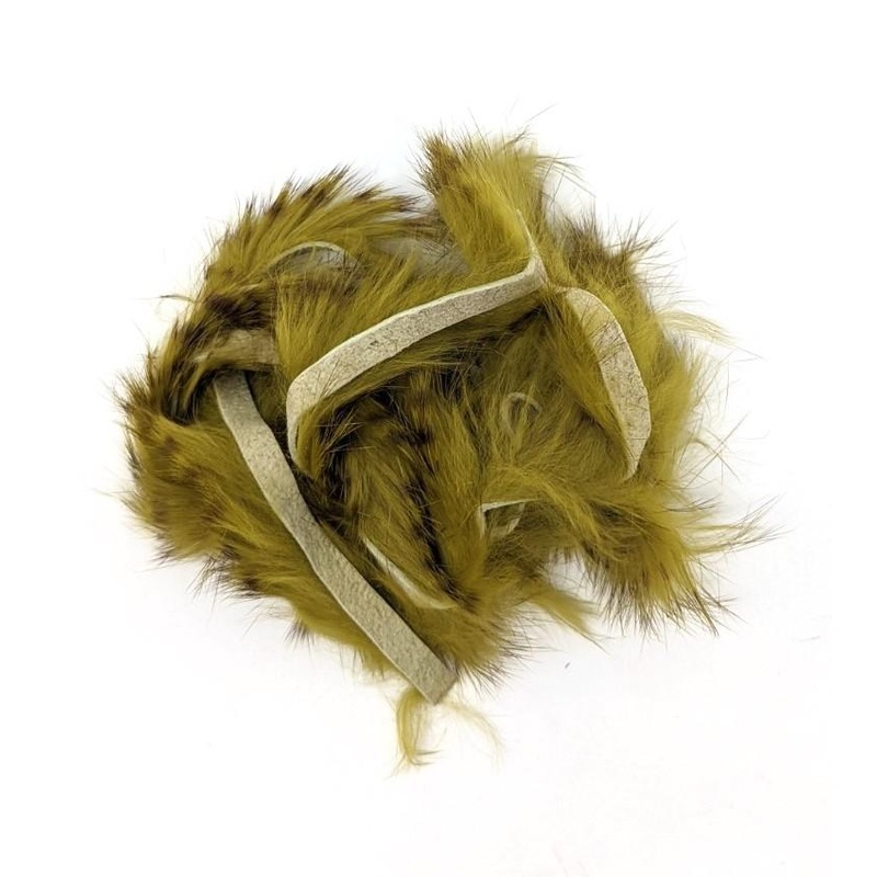 Hareline Dubbin Magnum Brown Barred Rabbit Strips