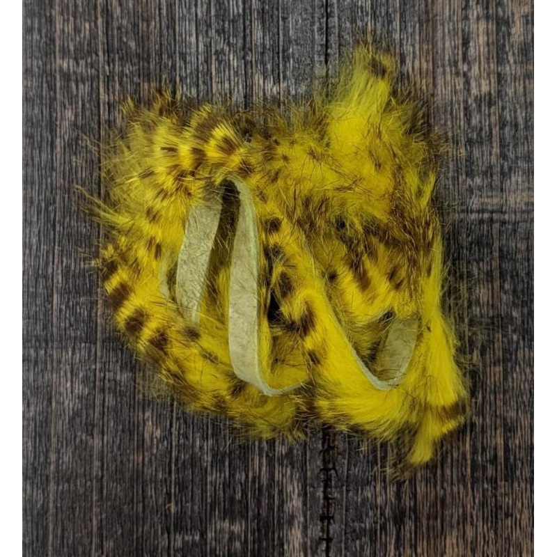 Hareline Dubbin Magnum Brown Barred Rabbit Strips