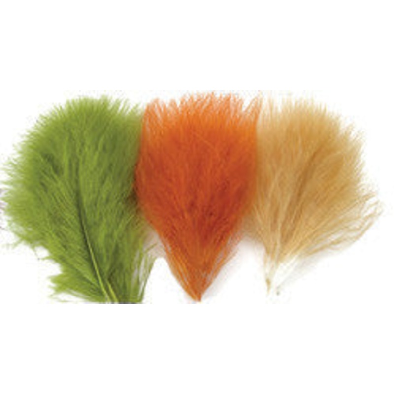 Wooly Bugger Marabou|Dark Brown|Fl. Orange|Fl. Blue|Golden Brown|Purple|Fl. Pink|Brown|Shad Gray|Red|Burnt Orange|White|Fl. Chartreuse|Orange|Fl. Yellow|Yellow|Tan|Ginger|Olive|Black|Yellow Olive|Peach|Cream