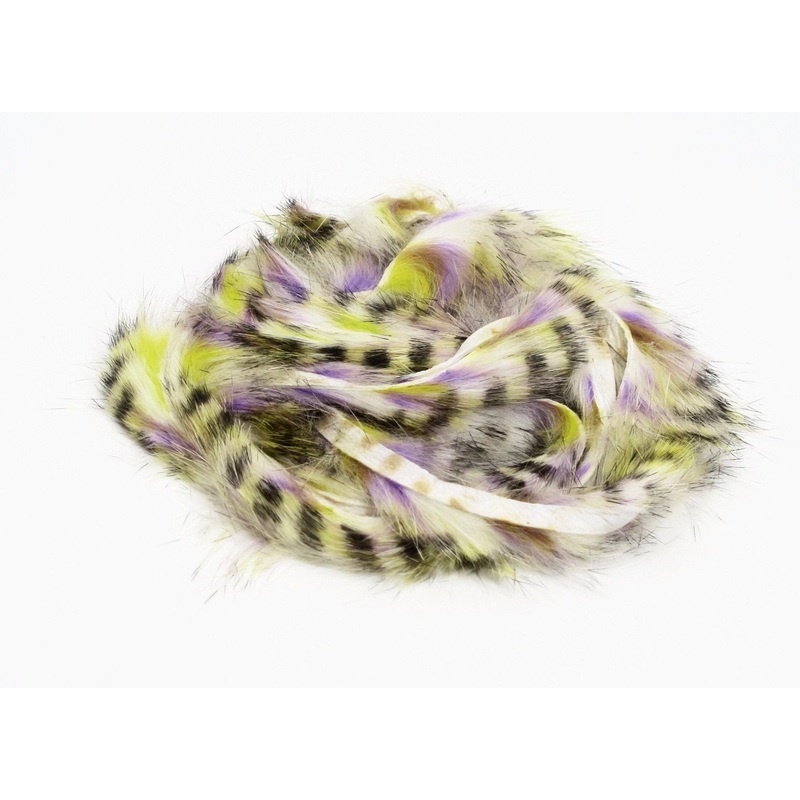 Hareline Dubbin Black Barred Groovy Bunny Strip 1/8