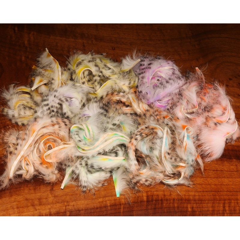 Hareline Dubbin Micro Black Barred Groovy Bunny Strip