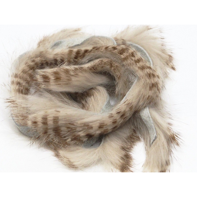 Hareline Dubbin Black Barred Rabbit Strip Magnum