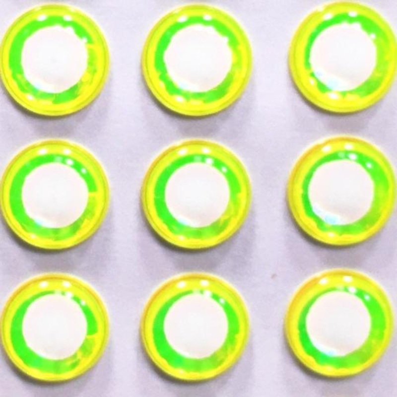 3D Zombie Eyes|Blue|Chartreuse|Green|Orange|Pink|Red|5/16|13/32  (10mm)