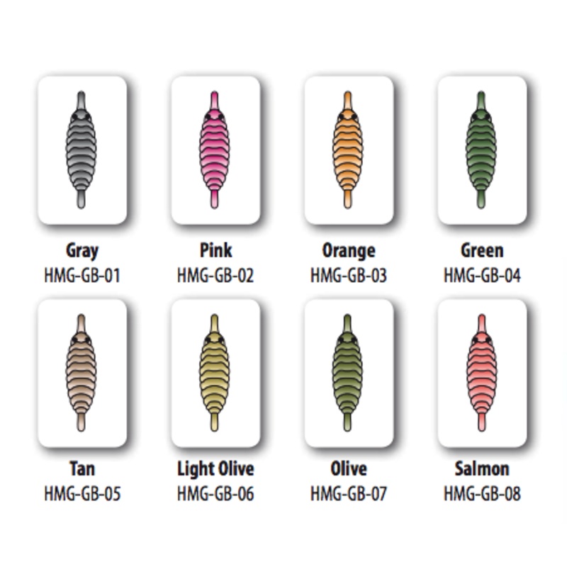 Hemingway Gammarus Back|Gray|Pink|Orange|Green|Tan|Light Olive|Olive|Salmon