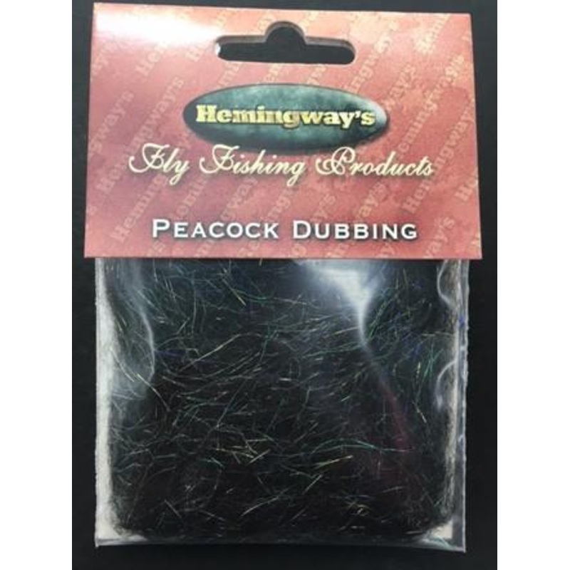 Hemingway Peacock Dubbing|Green|Bronze|Black|Blue|UV Green|UV Bronze|UV Black|Reddish|Dark Green|Gold|Peacock Eye|Red