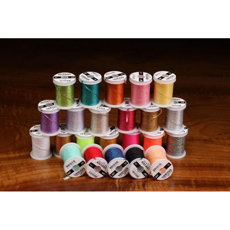 Veevus Mini Flat Braid|Shiny Gold|Purple|Red|Copper|Chartreuse|Black|Pink Pearl|Blood Red|White Pearl|Fl. Green|Fl. Orange|Fl. Pink|Yellow Pearl