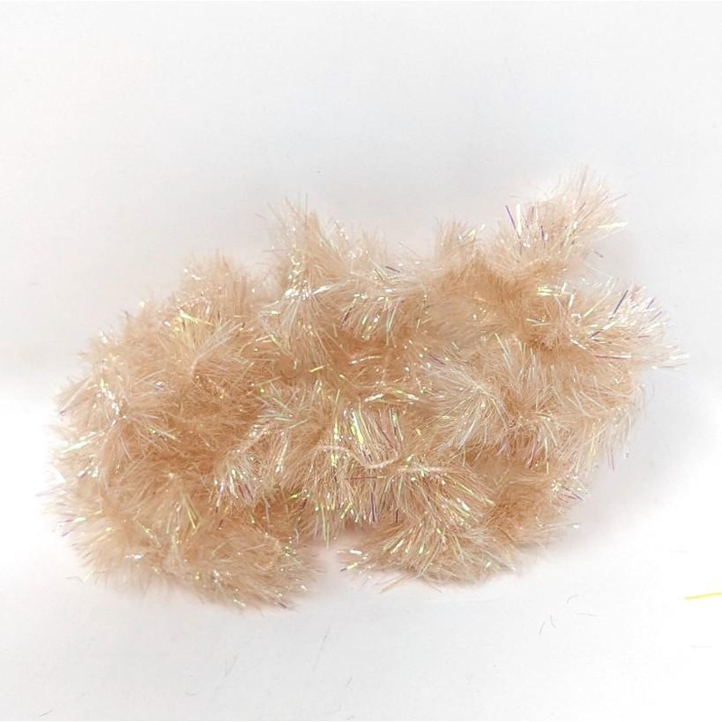 Hareline Frizzle Chenille|UV Black|UV Chartreuse|UV Pearl|UV Brown|Pearl Green Hue|Olive|UV Purple|UV Hot Orange|UV Hot Pink|Peacock|Red|Fl Fuschia|Olive Brown|Peacock Black|Bonefish Tan|UV Shrimp Pink|Medium 3/8″|Large 5/8″|Wide 3/4″