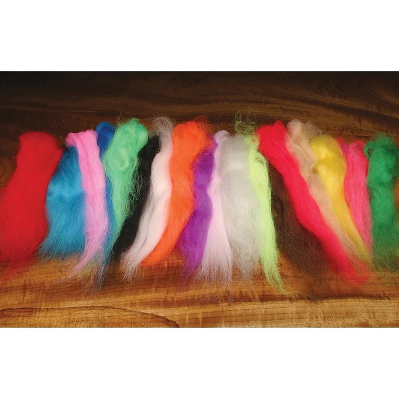 Hareline Pseudo Marabou||11 Black||125 Fl. Blue||130 Fl. Flame Red||131 Fl. Fuchsia||132 Fl. Green Chartreuse||133 Fl. Hot Orange||142 Fl. Yellow||188 Hot Pink||198 Kelly Green||234 Minnow Blue||235 Minnow Grey||298 Purple||30 Bonefish Pink||31 Bonefish T