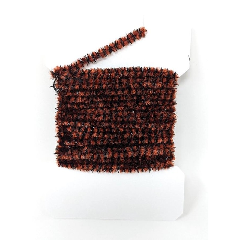 Hareline Speckled Chenille||3 Copper Brown||10 Pearl Fl Orange||11 Pearl Fl Pink||12 Pearl Fl Red||13 Pearl White||14 Red Black||15 Halloween||16 Midnight Fire||17 Copper Black||18 Gold Black||19 Copper Gold Black||2 Black Dark Olive||4 Lime Black||5 Lime