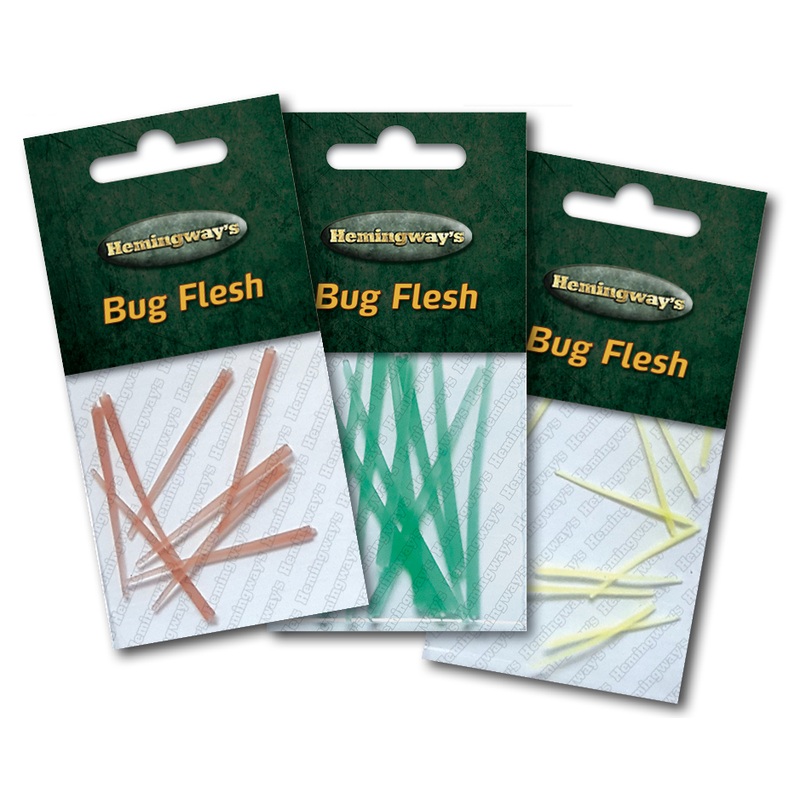 Hemingway’s Bug Flesh|Black|Clear|Pink|Tan|Brown|Yellow|Bordeaux|Gold Yellow|Opaque Cream|Green|Chartreuse|Opaque Yellow|Orange|White