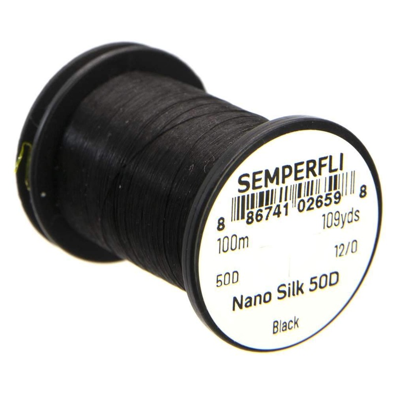 Semperfli Nano Silk 50D 12/0|Black|Brown|Copper|Grey|Olive|Orange|Pink|Red|White|Yellow