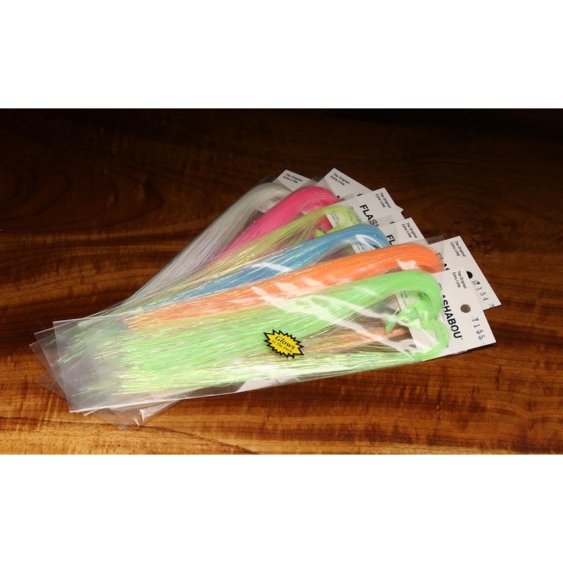 Pearl A Glow Flashabou|Yellow |7152|Green |7155|Orange |7154|Blue |7153|Pink |7151|White |7150