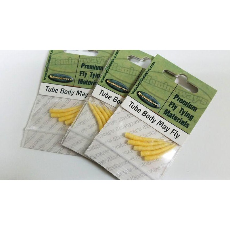 Hemingway’s Mayfly Tube Body|Light Yellow|Tan|Gray|Olive|Small|Medium|Large