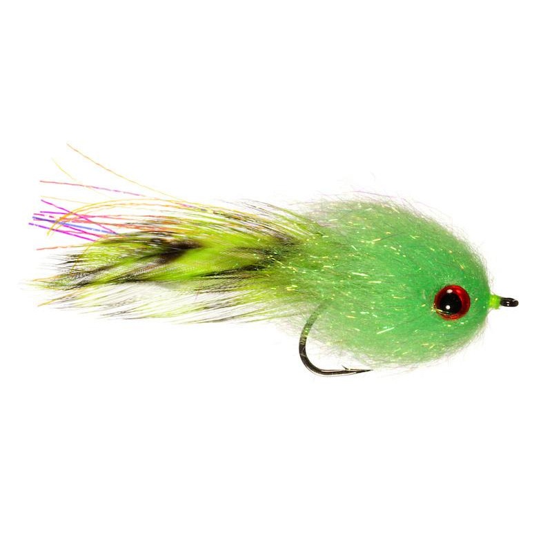 Ehler’s Laser Minnow|Shad|Chartreuse|Tan|Purple|2|1/0
