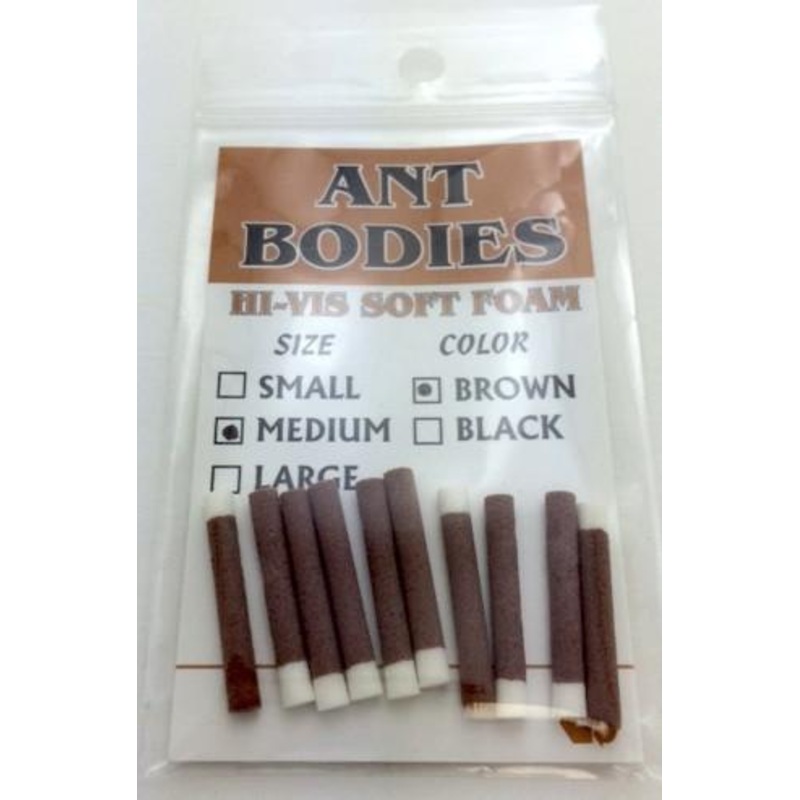 Wapsi Foam Ant Bodies 10 Pack|Cinnamon|Black|Small|Medium|Large|X-Large