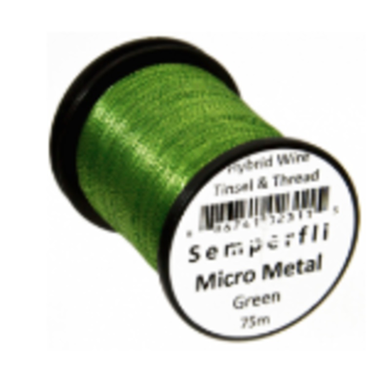 Semperfli Micro Metal|Antique Gold|Black|Blood Red|Brown|Cobalt|Dark Red|FL. Chartreuse|FL Red|Gold|Green|Grey|Orange|Peacock Green|Rose Gold|Steel|Violet