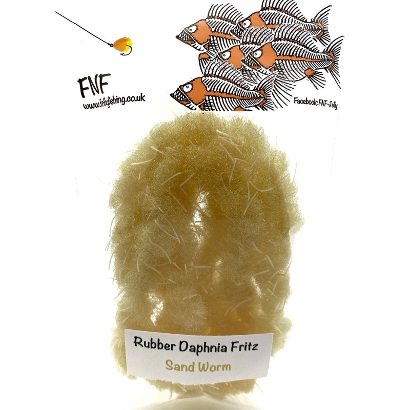 FNF Rubber Daphnia Fritz|Apricot|Fl Egg White|Golden Olive|Hulk|Leech Black|Olive|Fl. Orange|Sand Worm|Bonefish|Fl. Pink|Fl. Blue|Sculplin Brown|Dark Sculpin