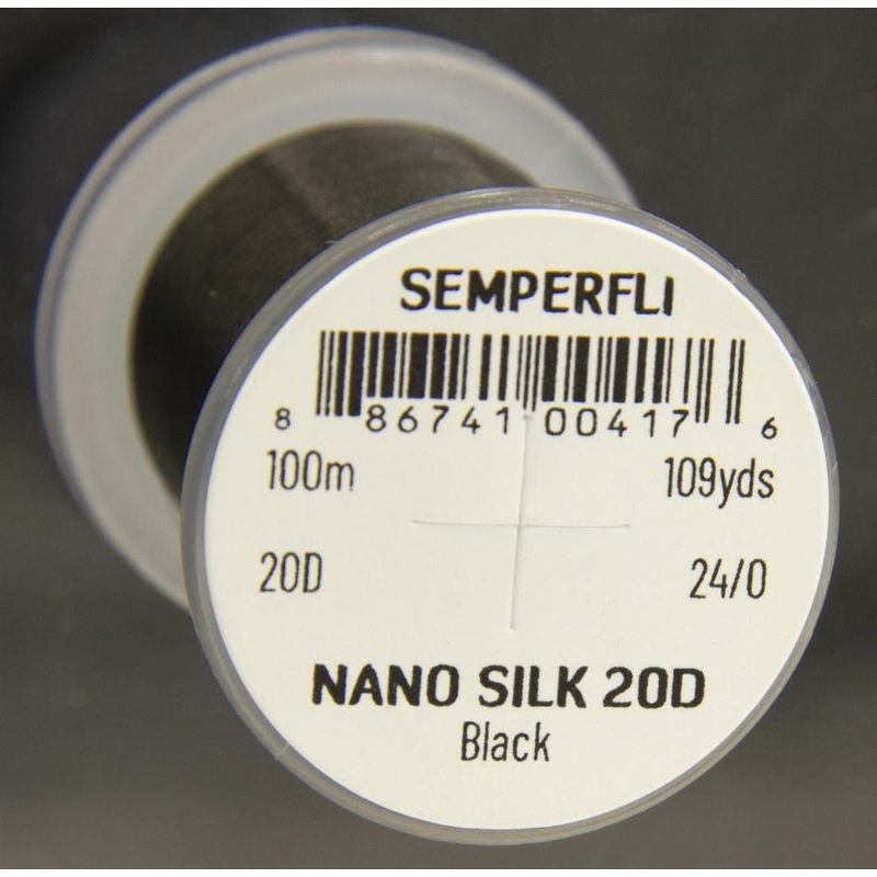 Semperfli Nano Silk 20D 24/0|Black|White