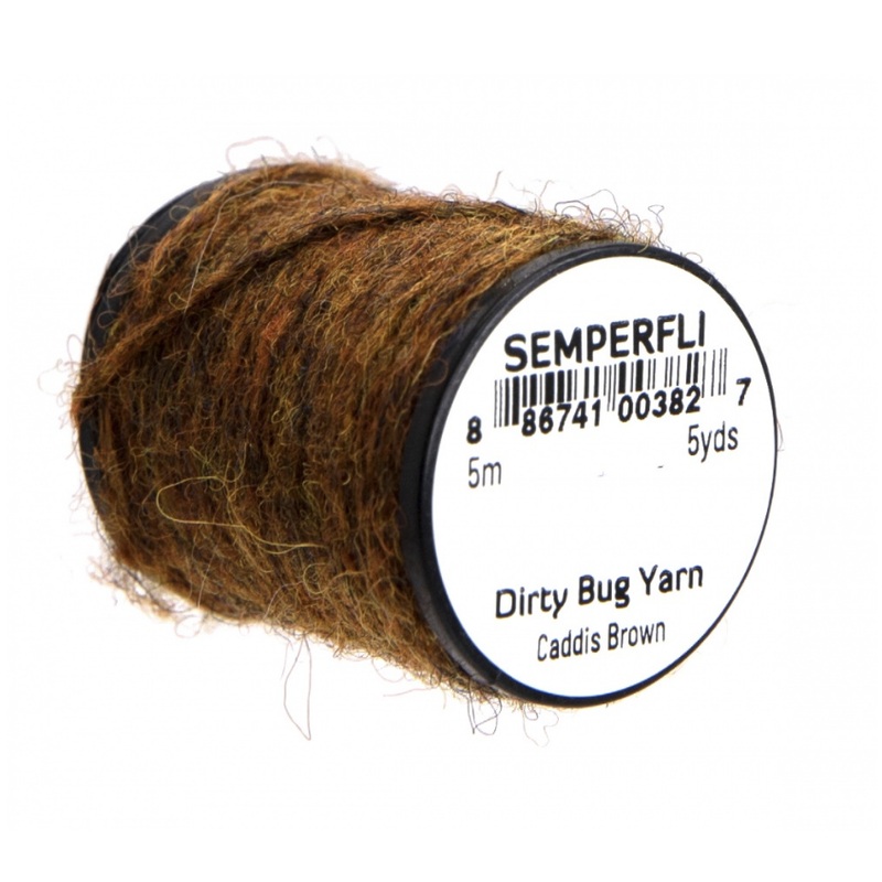 Semperfli Dirty Bug Yarn|Black|Caddis Brown|Caddis Pupa|Chartreuse|Cinnamon|Danica|Dark Olive|Dirty Dark Olive|Dirty Pale Olive|Golden Olive|Green Olive|Grey Caddis|High Contrast Olive|Ivory|Litchen|Mottled Caddis|Mottled Caddis Green|Mottled Chironomid|M